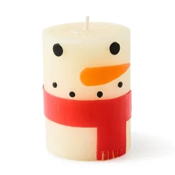 Snowman 4" Pillar Candle