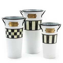 Spectator Galvanized Flower Buckets, Set of 3