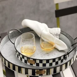 Spectator Galvanized Serving Trays, Set of 2