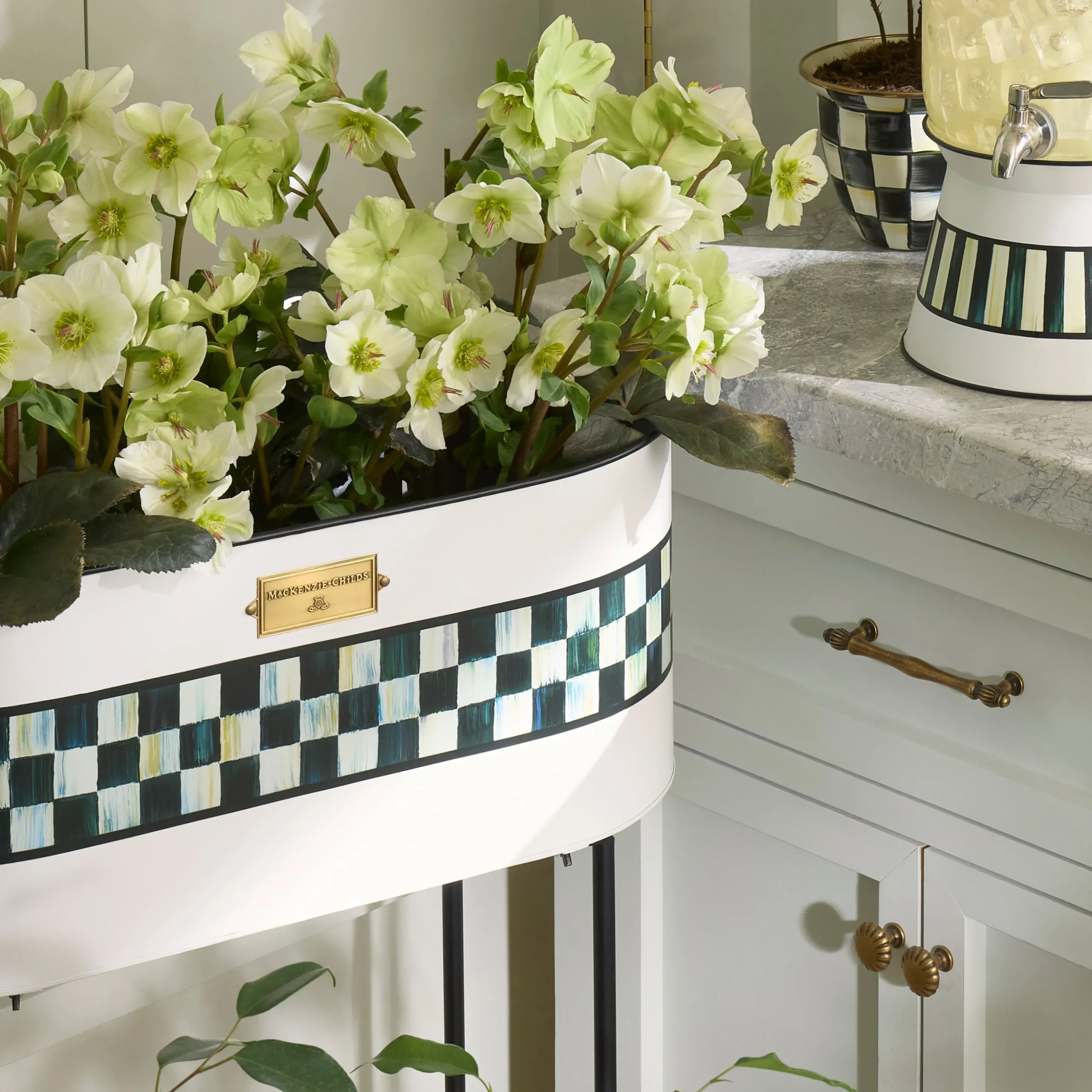 Spectator Galvanized Standing Planter
