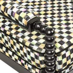 Spindle Check Outdoor Loveseat