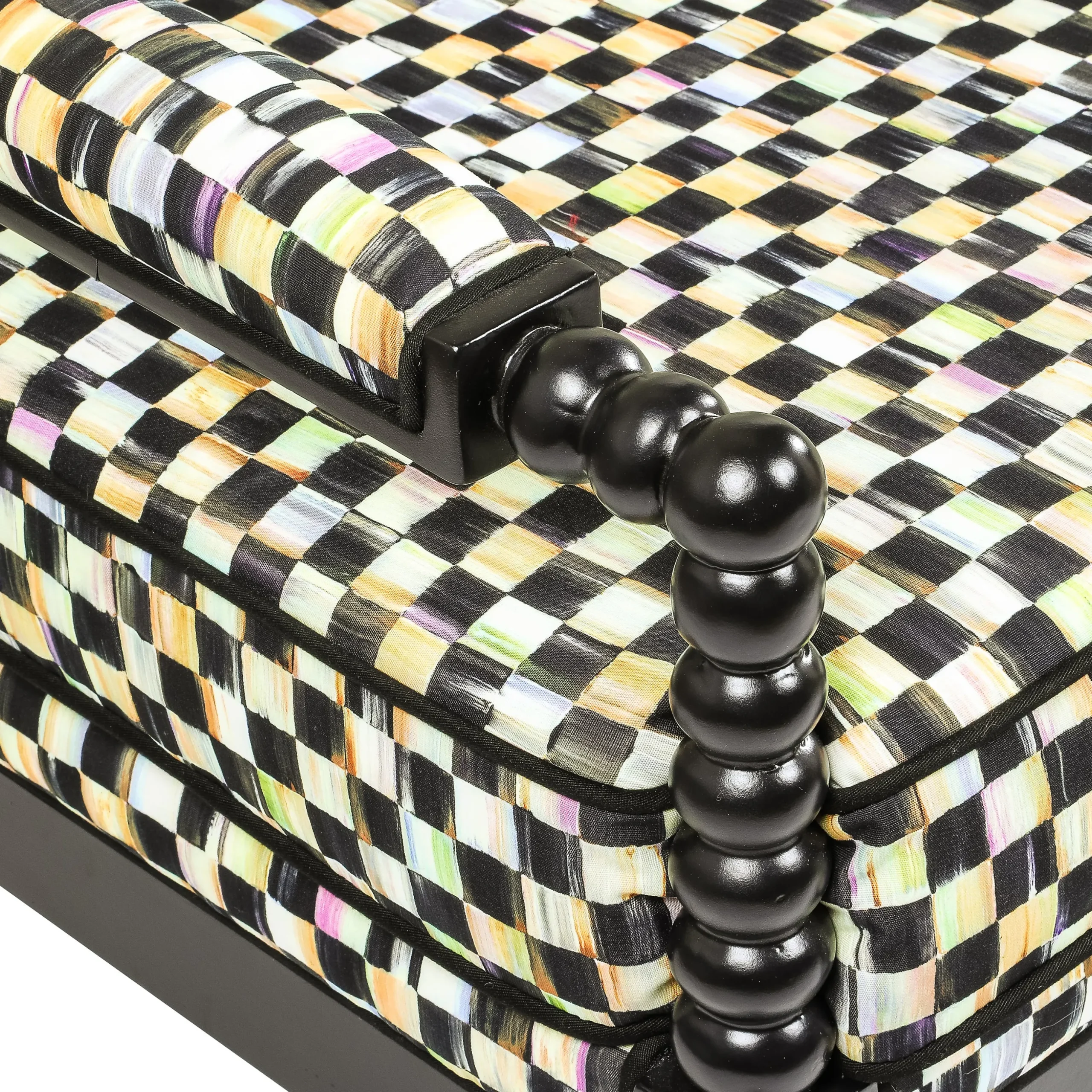 Spindle Check Outdoor Loveseat