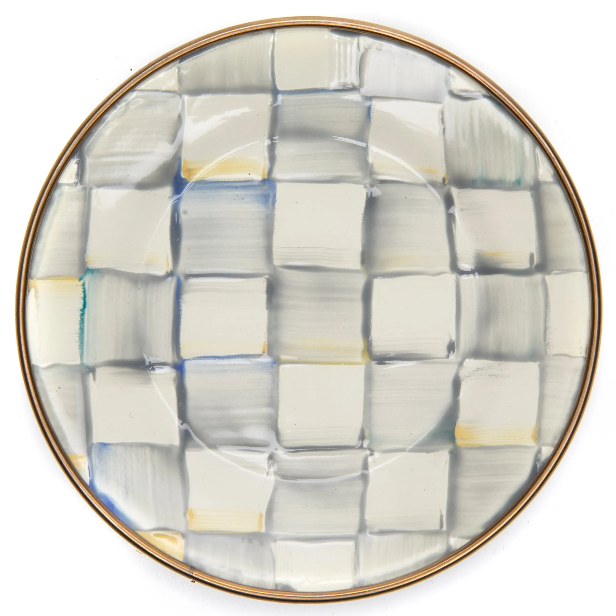 Sterling Check Appetizer Plates, Set of 4
