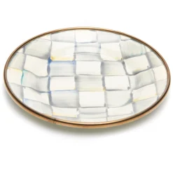 Sterling Check Appetizer Plates, Set of 4