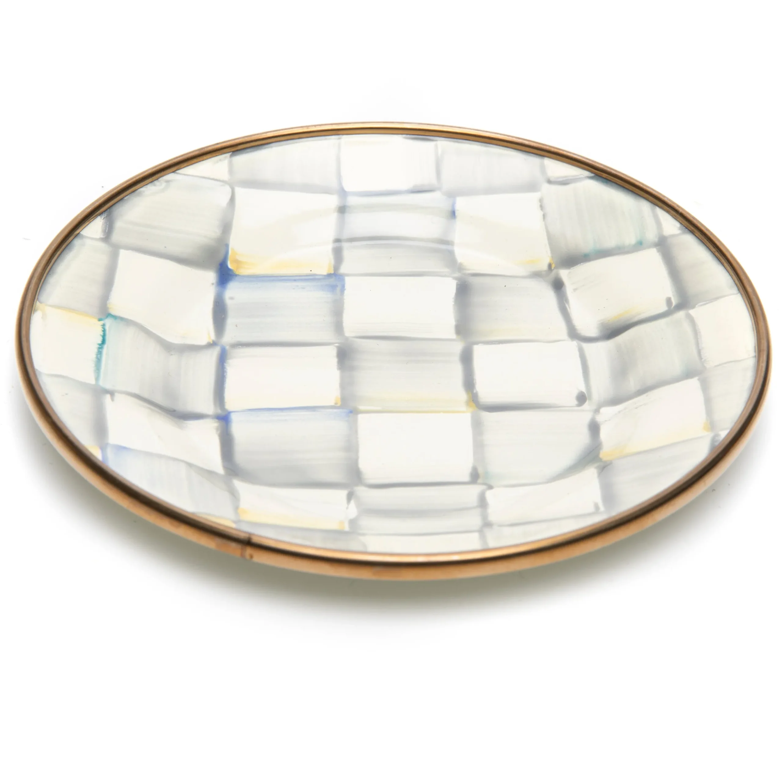 Sterling Check Appetizer Plates, Set of 4