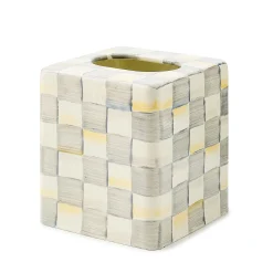 Sterling Check Boutique Tissue Box Cover