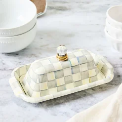 Sterling Check Butter Box