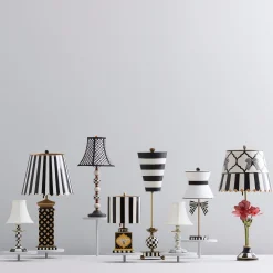 Sterling Check Candlestick Lamp