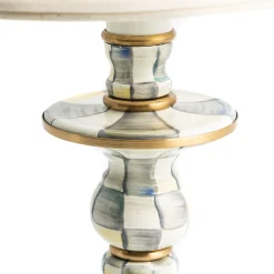 Sterling Check Candlestick Lamp