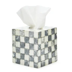 Sterling Check Capiz Boutique Tissue Box Cover