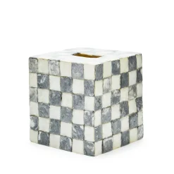 Sterling Check Capiz Boutique Tissue Box Cover