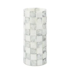 Sterling Check Capiz Small Vase