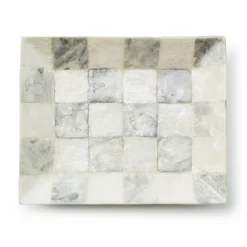 Sterling Check Capiz Soap Dish