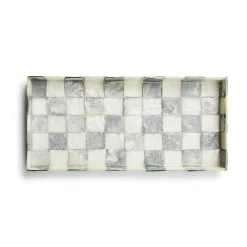 Sterling Check Capiz Vanity Tray