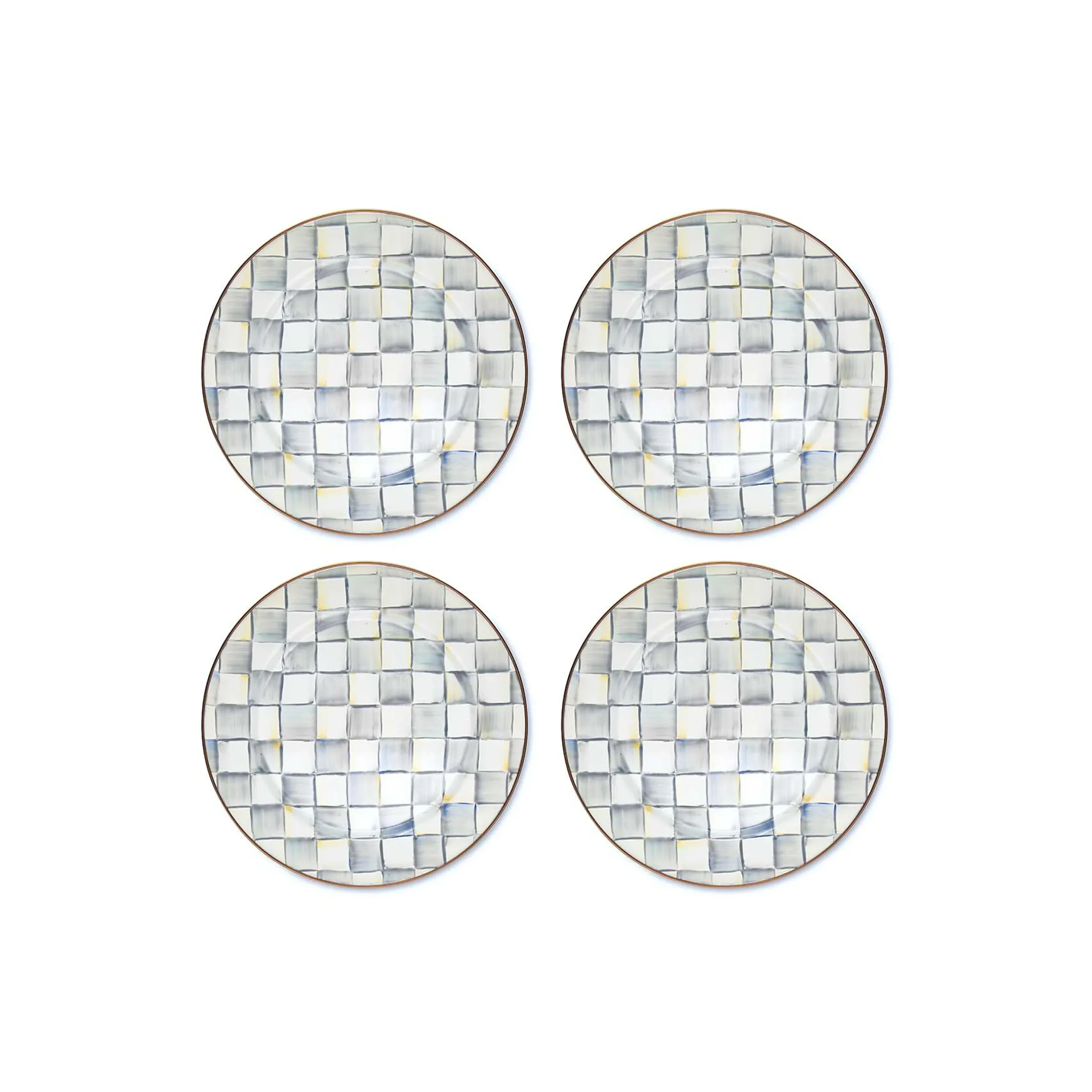 Sterling Check Chargers, Set of 4