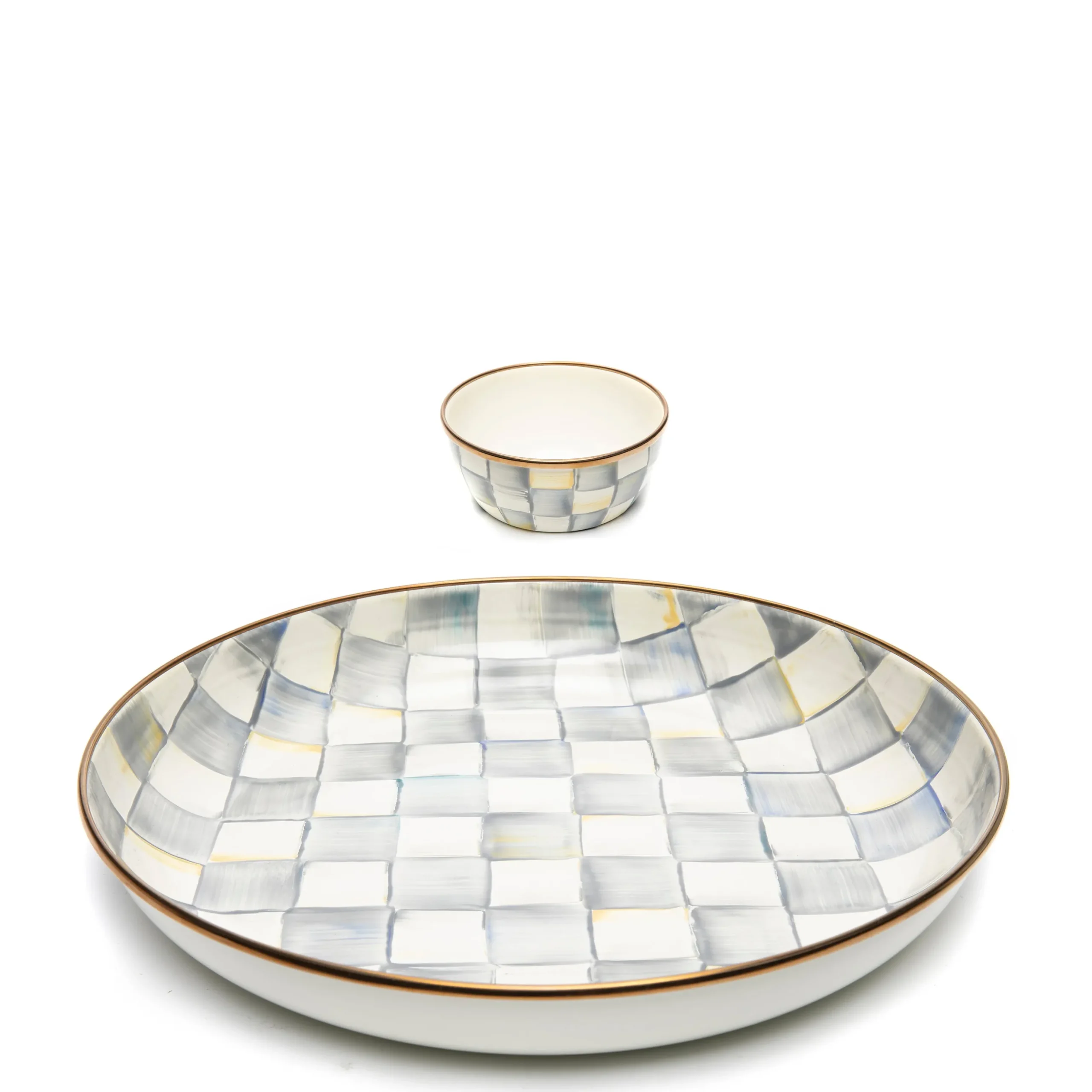 Sterling Check Chip & Dip Set