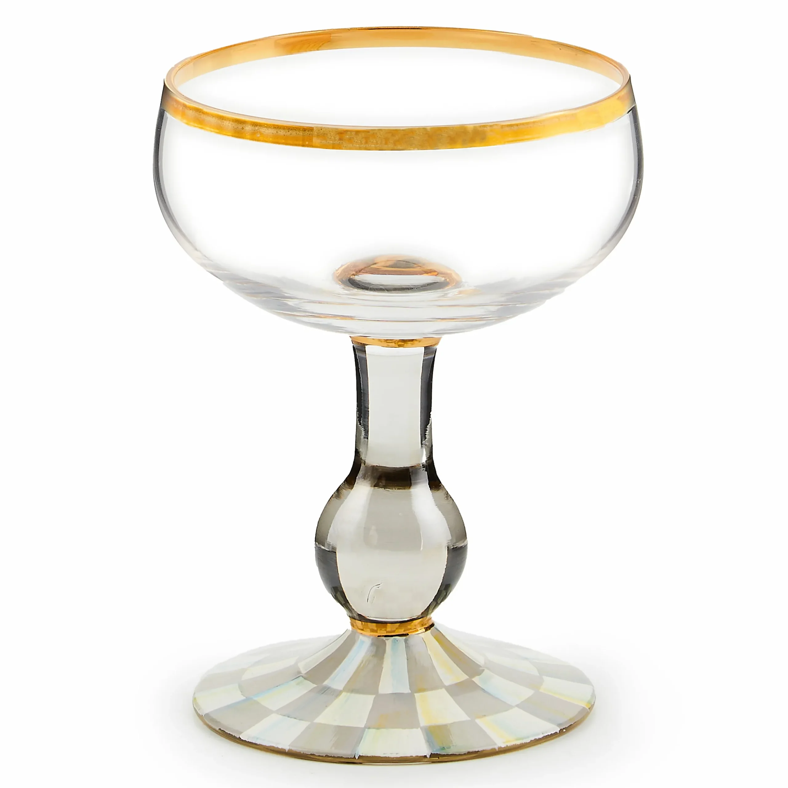 Sterling Check Coupe Glass