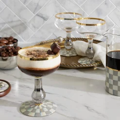 Sterling Check Coupe Glass