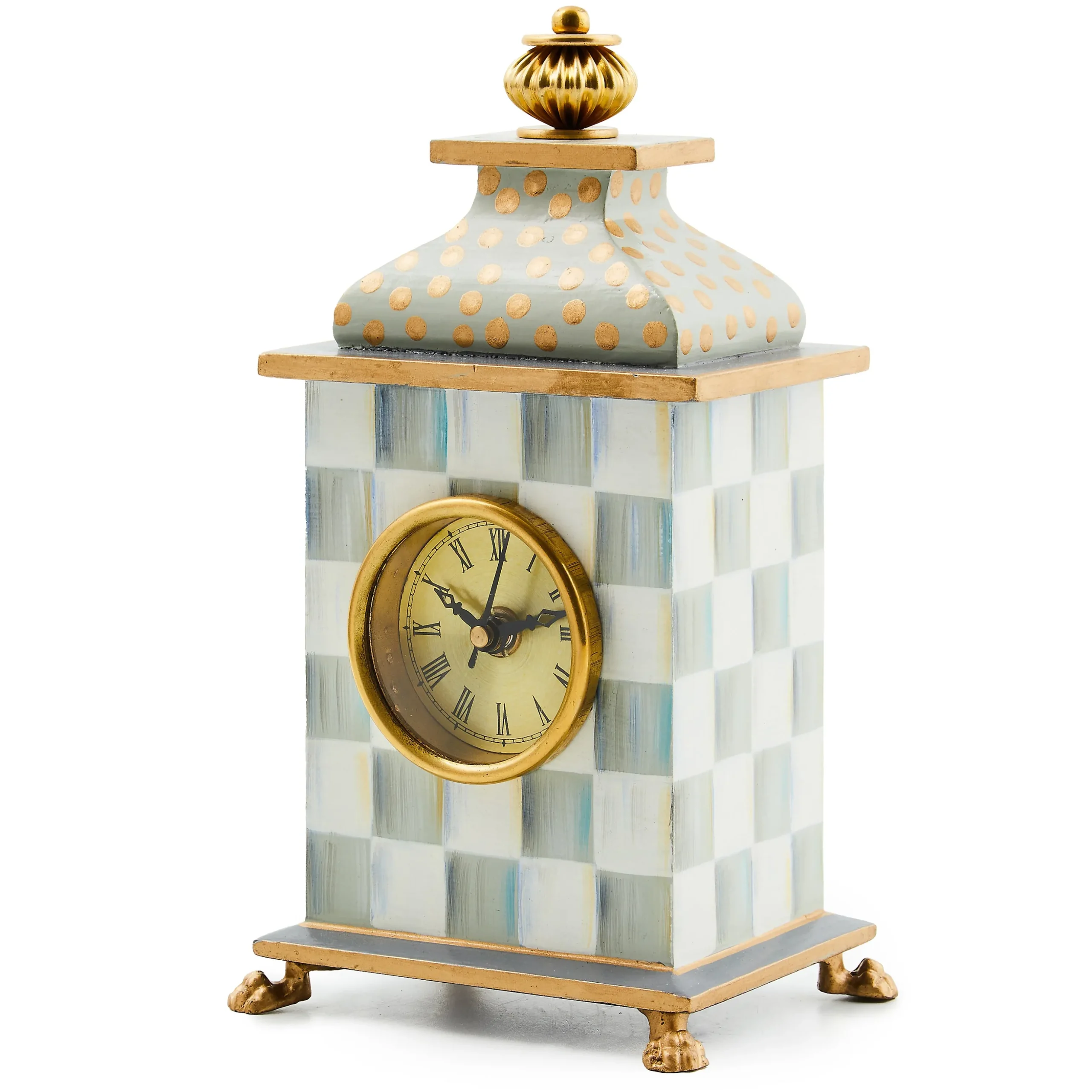 Sterling Check Desk Clock