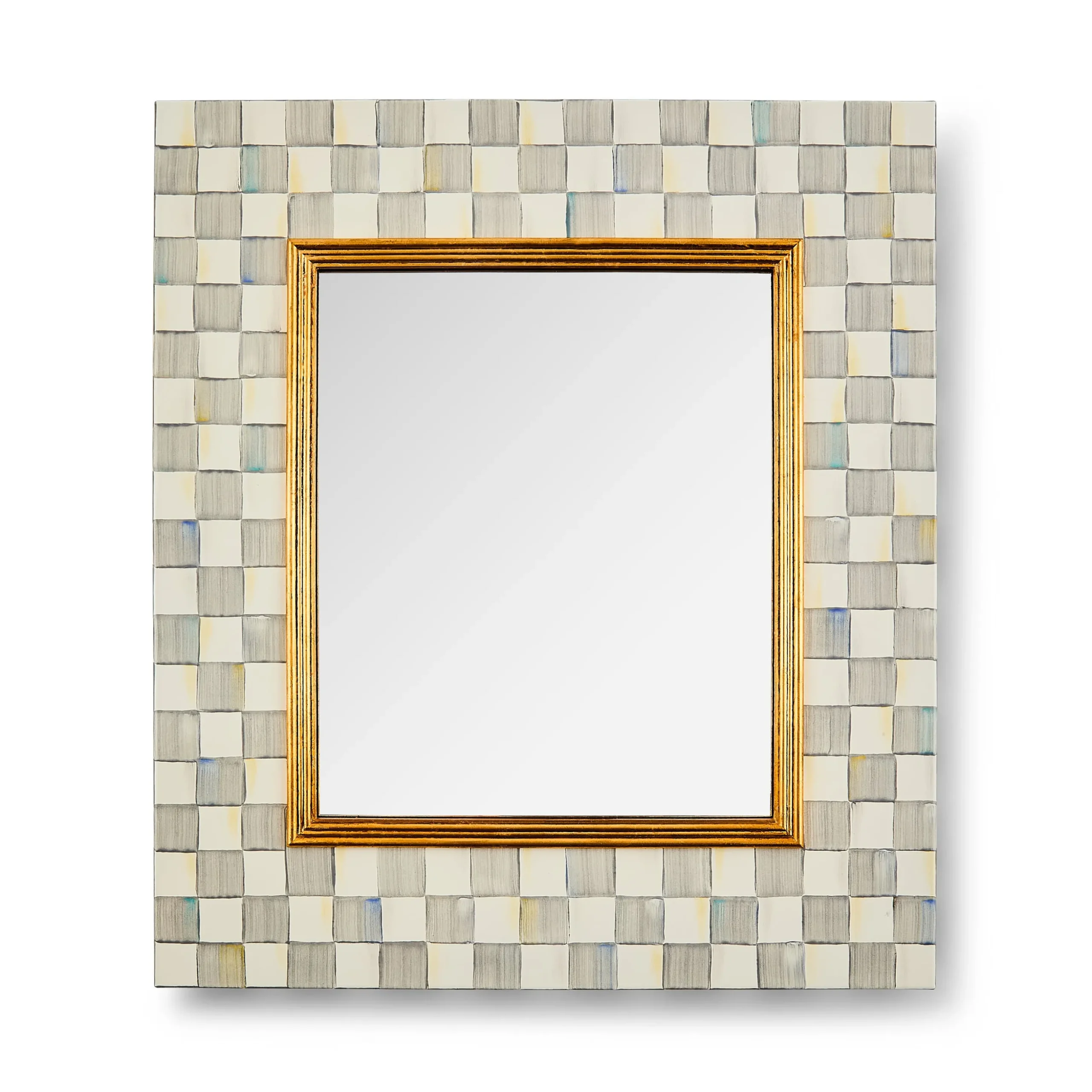 Sterling Check Enamel Wall Mirror