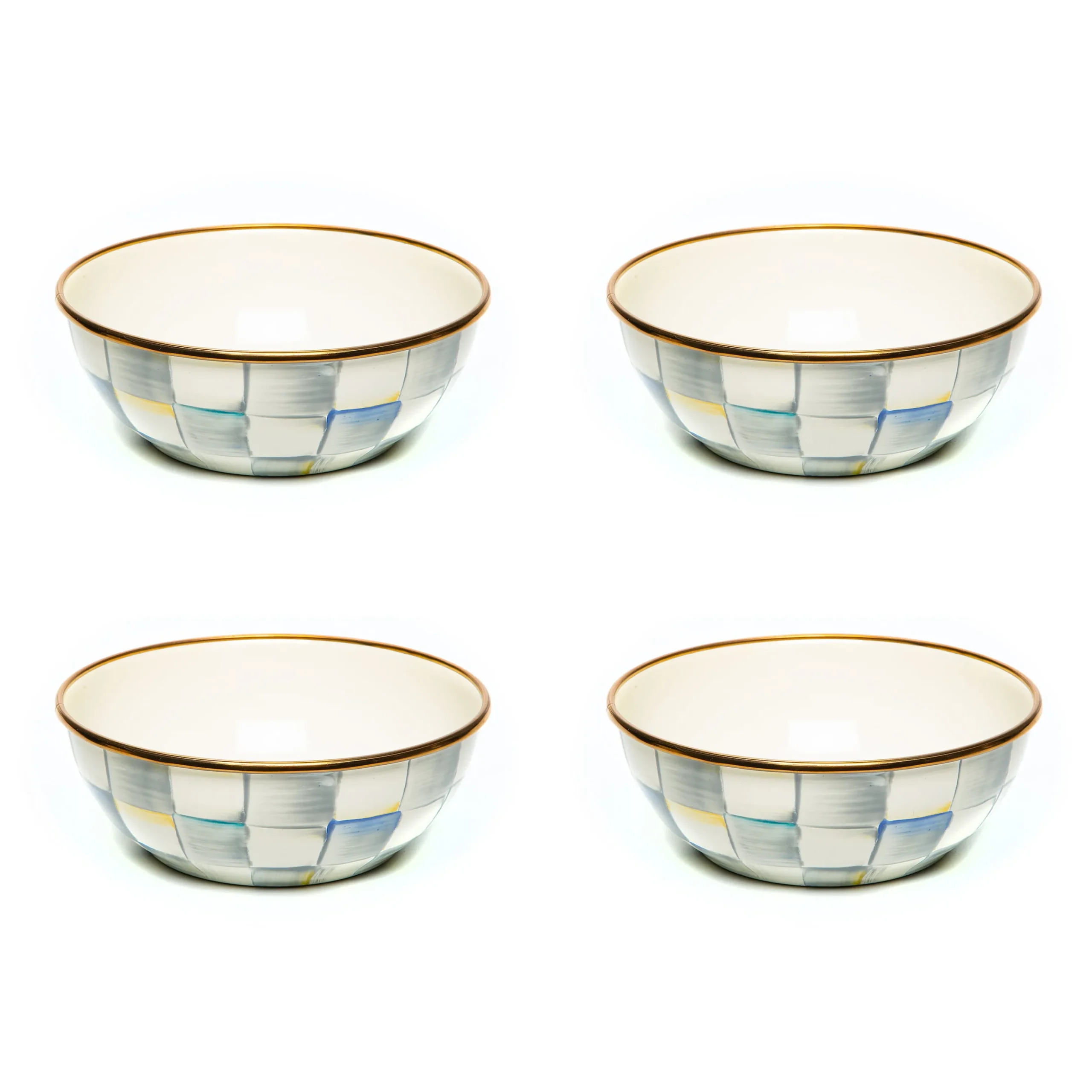 Sterling Check Everyday Bowls, Set of 4