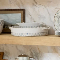 Sterling Check Everyday Small Oval Baker