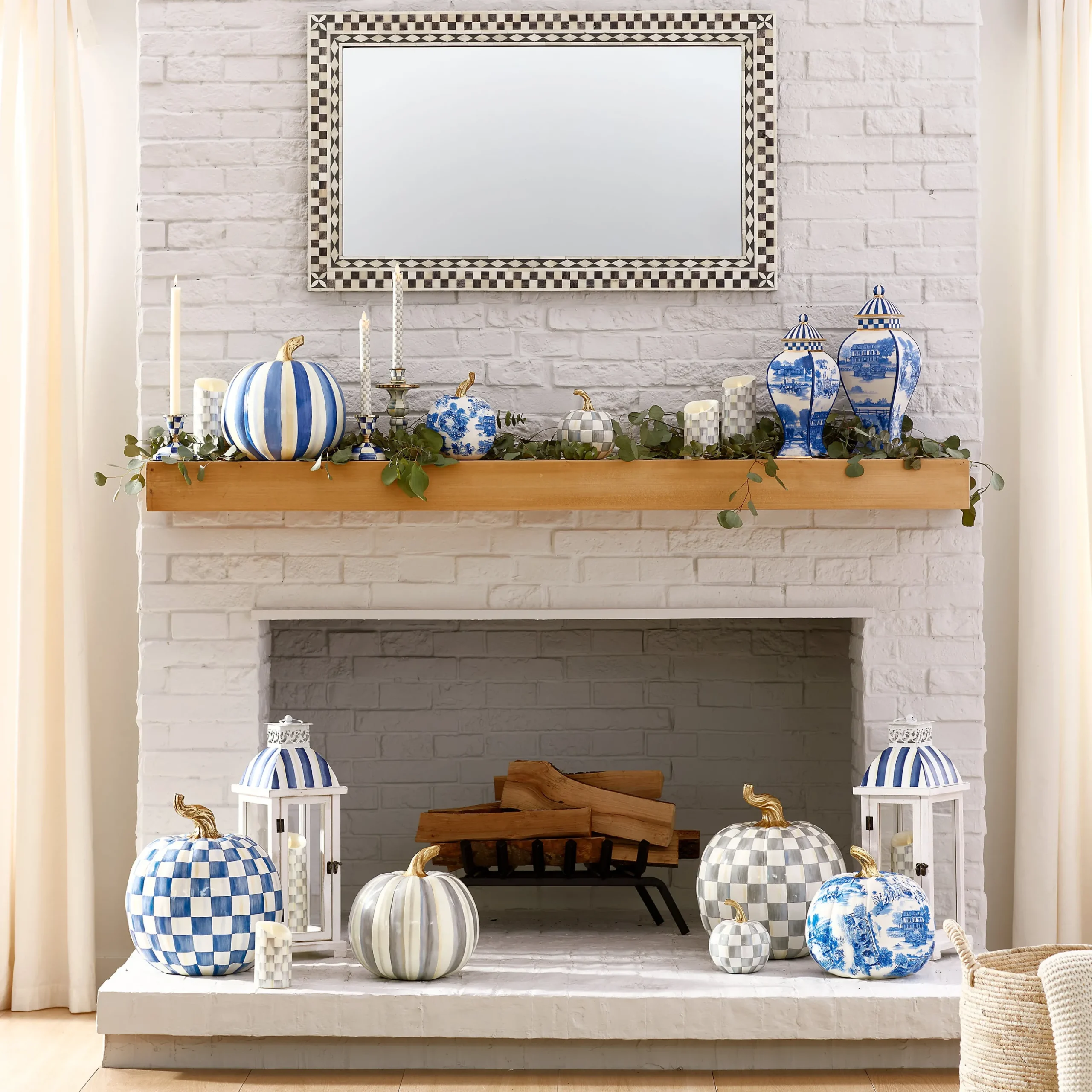 Sterling Check Flicker 5" Pillar Candle