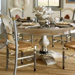 Sterling Check Flower Basket Side Chair