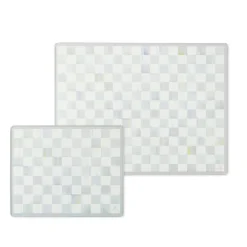 Sterling Check Glass Cutting Boards, Set of 2