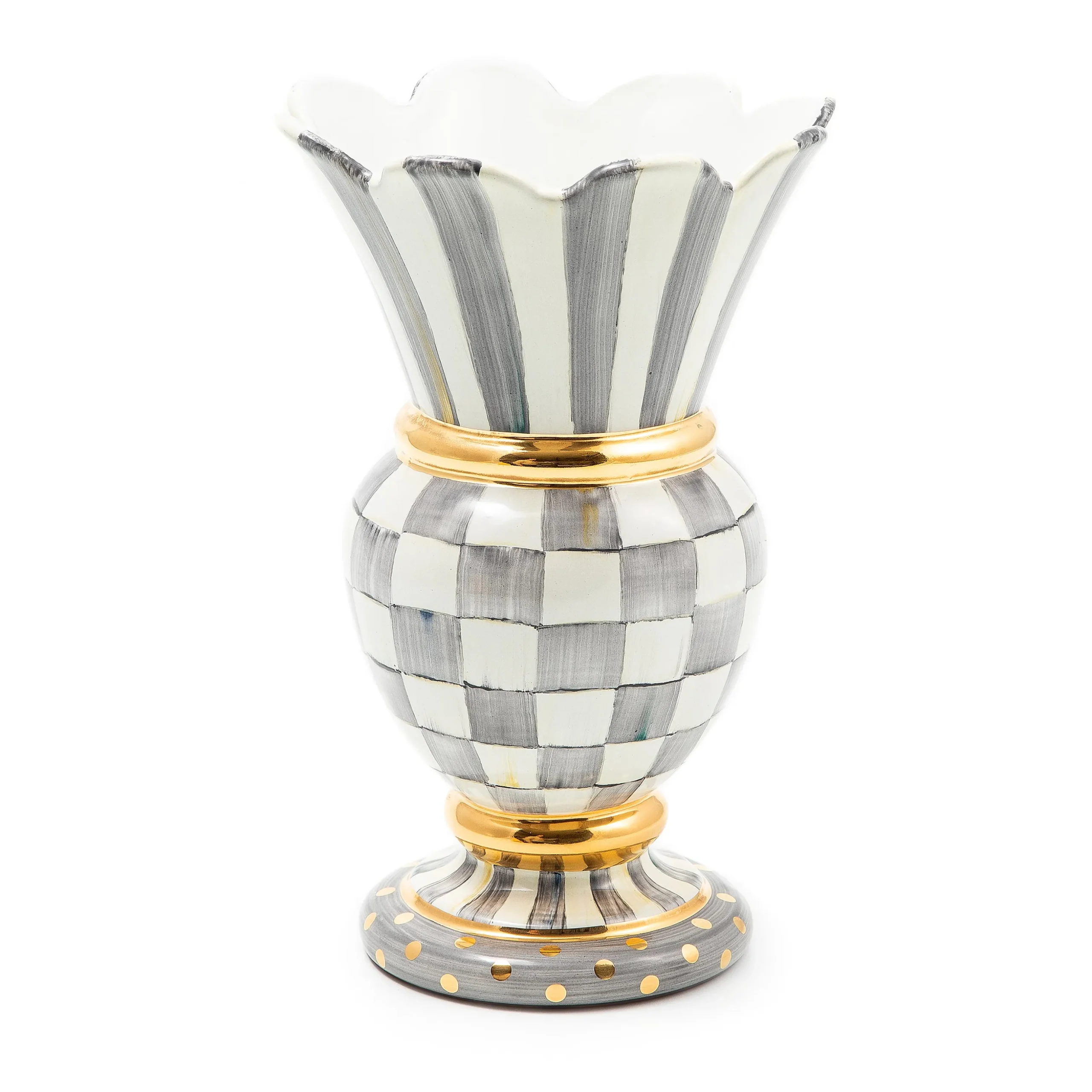 Sterling Check Great Vase