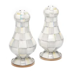 Sterling Check Large Salt & Pepper Shakers