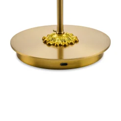 Sterling Check LED Rechargeable Dome Table Lamp