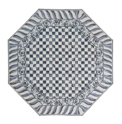 Sterling Check 6' Octagon Washable Rug