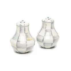 Sterling Check Salt & Pepper Shakers