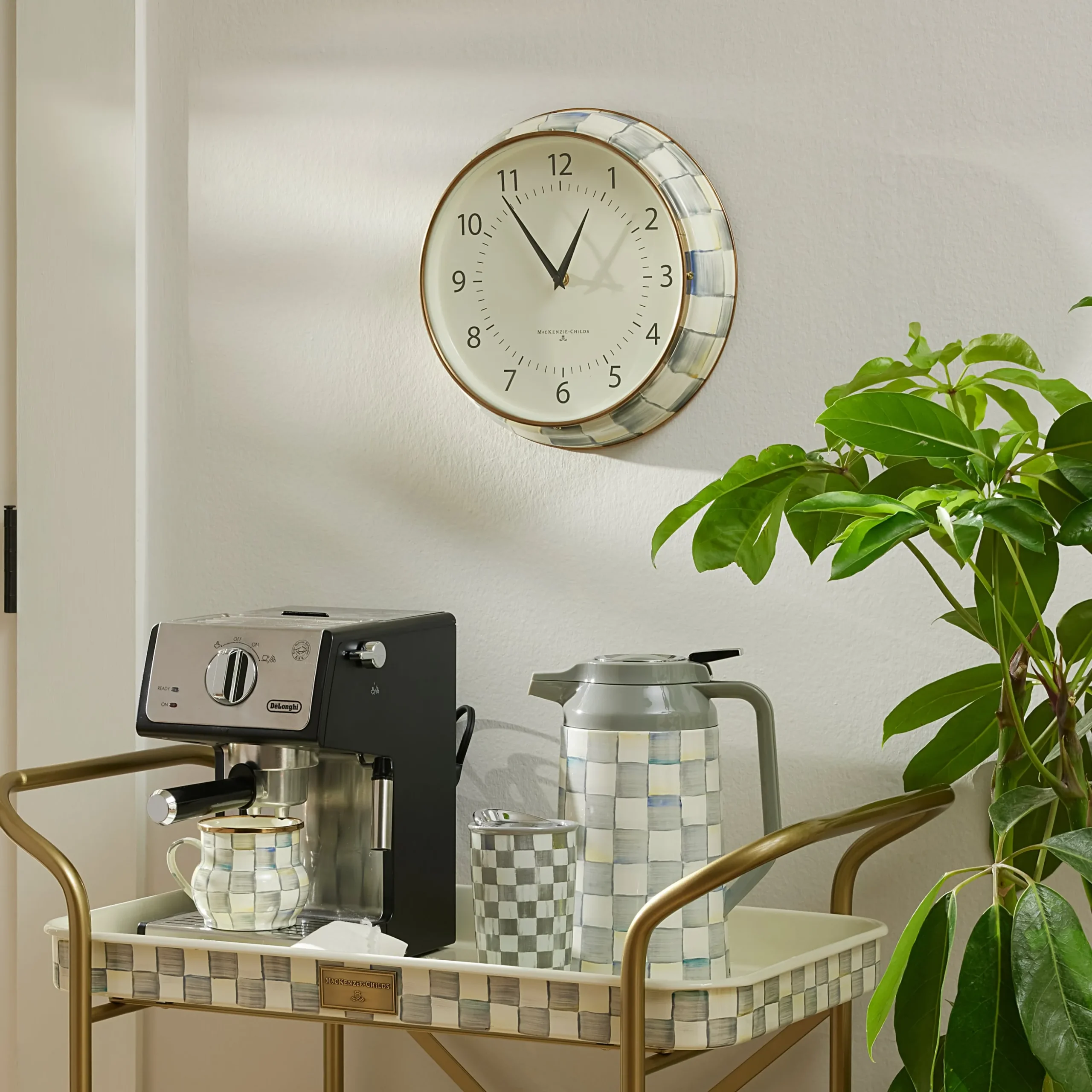 Sterling Check School Wall Clock