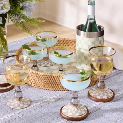 Sterling Check Wine Glass