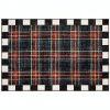 Stewart Tartan Black 2' x 3' Washable Rug