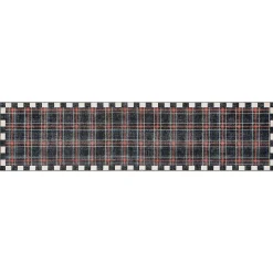 Stewart Tartan Black 2'6" x 10' Washable Runner