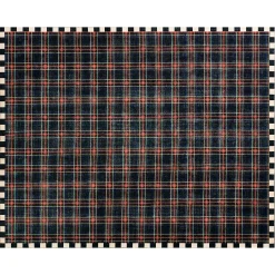 Stewart Tartan Black 8' x 10' Washable Rug
