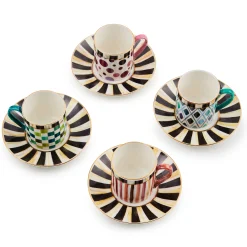 Sweetheart Espresso Cup & Saucer, Set of 4
