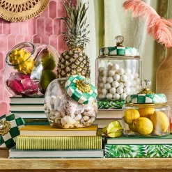 Sweets Jar with Emerald Check Lid