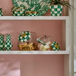 Sweets Jar with Emerald Check Lid