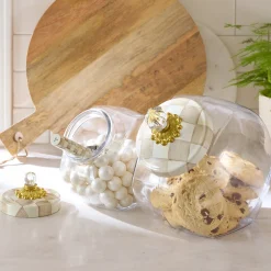 Sweets Jar with Mocha Check Lid