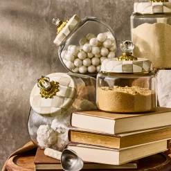 Sweets Jar with Mocha Check Lid