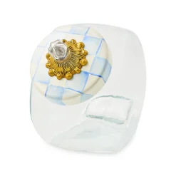 Sweets Jar with Sky Check Lid