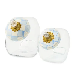 Sweets Jar with Sky Check Lid