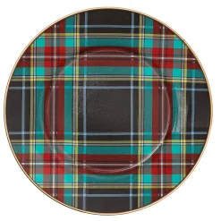 Tartan Black Salad/Dessert Plate
