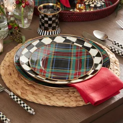 Tartan Black Salad/Dessert Plate