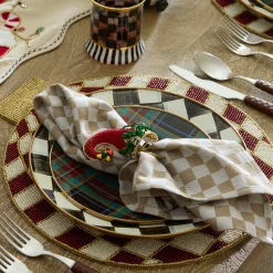 Tartan Black Salad/Dessert Plate
