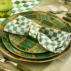 Tartan Green Salad Plate
